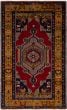 Geometric  Vintage Red Area rug 3x5 Turkish Hand-knotted 303463