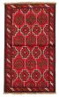 Bordered  Tribal Red Area rug 3x5 Afghan Hand-knotted 322081
