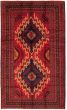 Bordered  Traditional Red Area rug 5x8 Afghan Hand-knotted 326300