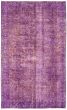 Overdyed  Transitional Purple Area rug 5x8 Turkish Hand-knotted 327963