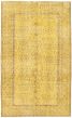 Overdyed  Transitional Yellow Area rug 5x8 Turkish Hand-knotted 327995