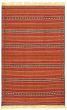 Bohemian  Tribal Red Area rug 6x9 Turkish Flat-weave 332720