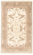 Bordered  Traditional Ivory Area rug 5x8 Indian Hand-knotted 344109