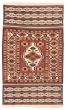 Bordered  Tribal Brown Area rug 3x5 Afghan Hand-knotted 355677