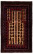 Bordered  Tribal Red Area rug 3x5 Afghan Hand-knotted 360614