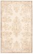 Bordered  Vintage Ivory Area rug 5x8 Turkish Hand-knotted 360933