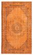 Bordered  Transitional Orange Area rug 5x8 Turkish Hand-knotted 361040