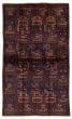 Bordered  Tribal Blue Area rug 3x5 Afghan Hand-knotted 365393