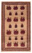 Bordered  Tribal Brown Area rug 3x5 Afghan Hand-knotted 365733