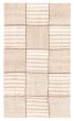Transitional Ivory Area rug 4x6 Turkish Flat-Weave 369394