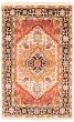 Bordered  Traditional Pink Area rug 3x5 Indian Hand-knotted 369677
