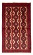 Bordered  Traditional Red Area rug 3x5 Afghan Hand-knotted 378811
