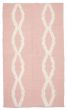 Carved  Traditional/Oriental Pink Area rug 5x8 Indian Flat-Weave 375421