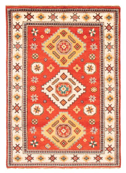 Bordered  Traditional Brown Area rug 5x8 Indian Hand-knotted 370523
