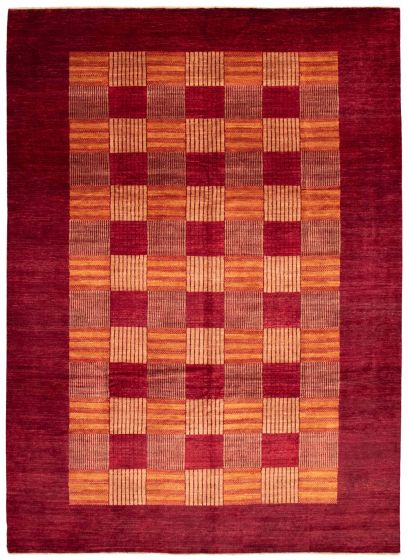 Transitional Red Area rug 10x14 Pakistani Hand-knotted 378870