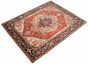 Indian Serapi Heritage 8'0" x 9'11" Hand-knotted Wool Blue Rug