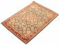 Afghan Finest Gazni 4'10" x 6'10" Hand-knotted Wool Brown Rug