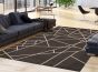 Casual  Indoor-Outdoor Black Area rug 3x5 Belgium Machine Woven 315443