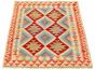 Bordered  Geometric Red Area rug 3x5 Turkish Flat-weave 330198