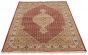 Bordered  Traditional Red Area rug 5x8 Indian Hand-knotted 309015