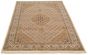 Bordered  Traditional Ivory Area rug 6x9 Indian Hand-knotted 309069