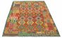Bordered  Geometric Red Area rug 6x9 Turkish Flat-weave 316280