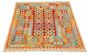 Bordered  Geometric Red Area rug 4x6 Turkish Flat-weave 329535