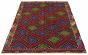 Turkish Konya 6'6" x 8'11" Flat-Weave Wool Tapestry Kilim 