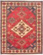 Tribal Red Area rug 4x6 Afghan Hand-knotted 202943