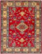 Bordered  Traditional Red Area rug 4x6 Afghan Hand-knotted 272647