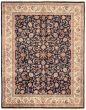 Bordered  Traditional Blue Area rug 6x9 Indian Hand-knotted 290083