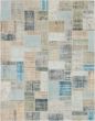 Casual  Transitional Blue Area rug 5x8 Turkish Hand-knotted 296075