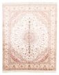 Bordered  Traditional Ivory Area rug 6x9 Chinese Hand-knotted 313433