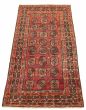 Bordered  Tribal Red Area rug Unique Russia Hand-knotted 319013
