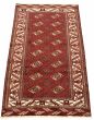 Bordered  Tribal Brown Area rug Unique Russia Hand-knotted 319042