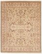 Bordered  Traditional Ivory Area rug 6x9 Pakistani Hand-knotted 328528
