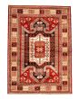 Bordered  Traditional Red Area rug 5x8 Indian Hand-knotted 347425