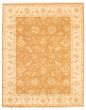 Bordered  Traditional Brown Area rug 6x9 Indian Hand-knotted 355340