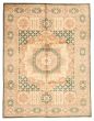 Bordered  Traditional Green Area rug 6x9 Indian Hand-knotted 362196