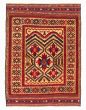 Bordered  Tribal Brown Area rug 4x6 Afghan Hand-knotted 365420