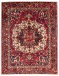 Bordered  Traditional Red Area rug 9x12 Persian Hand-knotted 366398