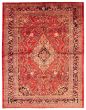 Bordered  Traditional Red Area rug 9x12 Persian Hand-knotted 366427
