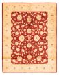 Bordered  Traditional Red Area rug 4x6 Afghan Hand-knotted 369375