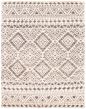 Bordered  Traditional Ivory Area rug 6x9 Indian Hand-knotted 370154