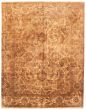 Bordered  Traditional Ivory Area rug 12x15 Indian Hand-knotted 373869
