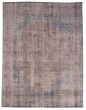 Overdyed  Transitional Ivory Area rug 9x12 Turkish Hand-knotted 374109