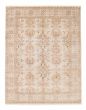 Bordered  Traditional Grey Area rug 6x9 Indian Hand-knotted 375905