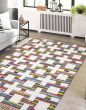 Flat-weaves & Kilims  Transitional Ivory Area rug 5x8 Indian Flat-Weave 376263