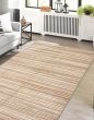 Gabbeh  Tribal Ivory Area rug 5x8 Indian Flat-Weave 376267