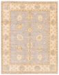 Bordered  Traditional Blue Area rug 6x9 Indian Hand-knotted 379028